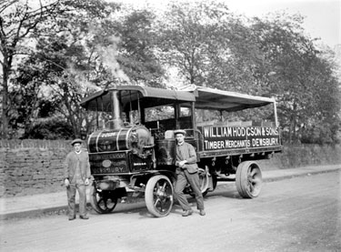 Steam Lorry of William Hodgson & Sons Timber Merchants, Dewsbury