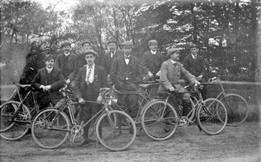 Men with bicycles