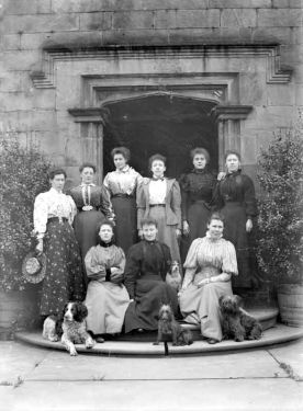 Group of women with dogs