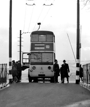 First Service Trolleybus, turning on turntable