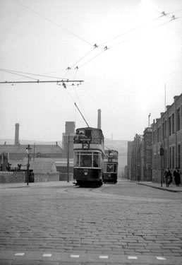 Newsome tram, old route via Queen Street South, Huddersfield