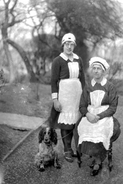 C T Lyles' Housemaids and dog