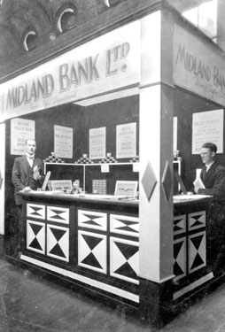 Midland Bank Ltd stand at Town Hall Trades Exhibition
