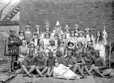 Group in theatrical costume