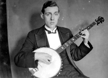 Mr J Hayes playing banjo