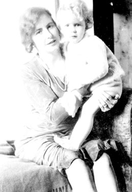 Portrait of woman and child