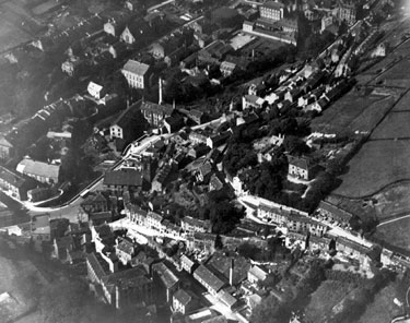 Aerial view of Holmfirth from South East