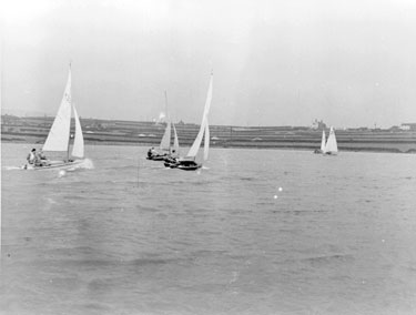 Sailing on Bowshaw Whams Reservoir, Hade Edge, Holmfirth
