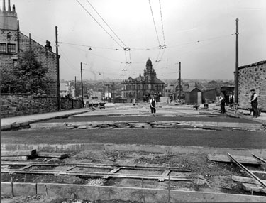 New Hey Road, Huddersfield during widening