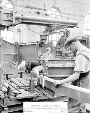 Thomas Broadbent & Sons Ltd: cutting rack and pinion with oxygen and coal gas universal cutting machine