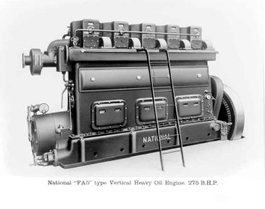 Thomas Broadbent & Sons Ltd: National 'FA6' type vertical Heavy Oil Engine 275 b.h.p.