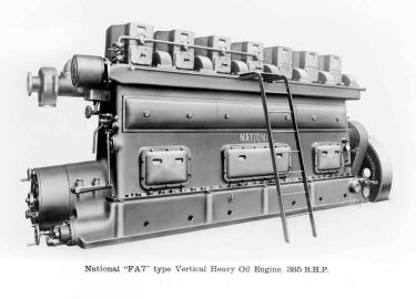 Thomas Broadbent & Sons Ltd: National 'FA7' type vertical Heavy Oil Engine 385 b.h.p.