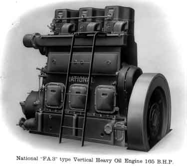 Thomas Broadbent & Sons Ltd: National 'FA3' type Vertical Heavy Oil Engine 165 b.h.p.