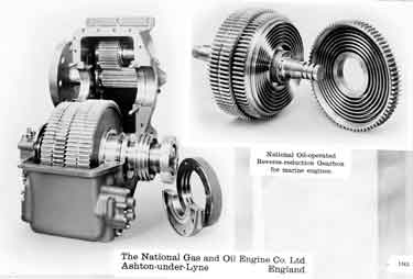 Thomas Broadbent & Sons Ltd: National Oil-operated Reverse - reduction Gearbox for marine engines, The National Gas & Oil Engine Co Ltd, Ashton-under-Lyne, England