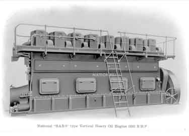 Thomas Broadbent & Sons Ltd: National 'BAR8' type Vertical Heavy Oil Engine 896 b.h.p.
