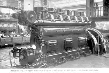 Thomas Broadbent & Sons Ltd: National 'FAU6' type Heavy Oil Engine - 495 b.h.p. at 428 r.p.m. - on works test plate