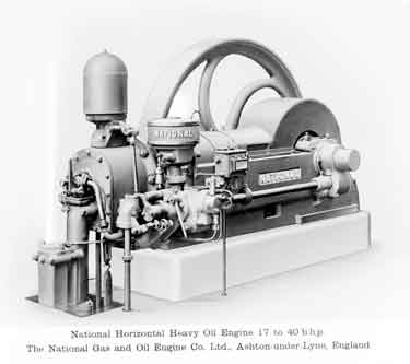 Thomas Broadbent & Sons Ltd: National Horizontal Heavy Oil Engine 17 to 40 b.h.p. The National Gas & Oil Engine Co Ltd, Ashton-under-Lyne, England
