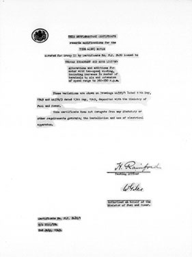 Thomas Broadbent & Sons Ltd: Certificate No. FLP.2420/1/HS/5535/284