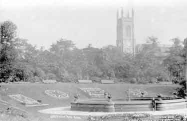 Greenhead Park showing Trinity Church