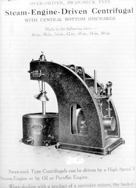 Thomas Broadbent & Sons: Steam Engine driven Centrifugal for chemical industry