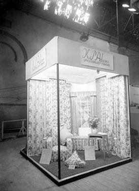K. P. Adams, Upholsterer and Soft Furnisher, exhibition stand display