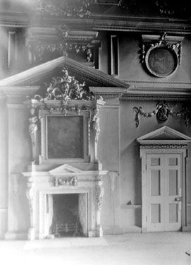 Whitley Beaumont, Georgian marble chimney piece in the Dining Saloon
