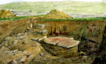 Roman Camp, Slack, hearthstone from G. T. Lowe's sketch 1913