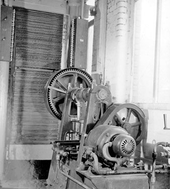 Brook Motors Limited: 7 H.P protected slip ring motor on a cloth baling press.