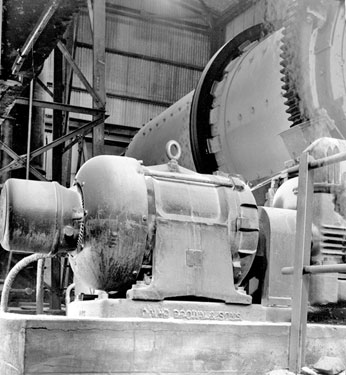 Brook Motors Limited: 50 H.P surface cooled slip-ring motor driving basic slag drying kiln through brown reduction gear.