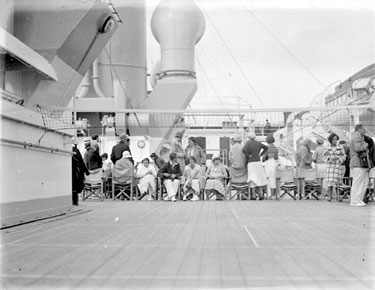 Group on board ship