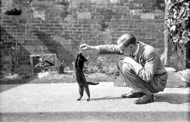 Man with cat