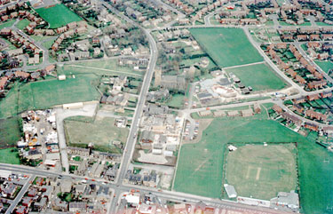 Aerial view of Staincliffe Junior School, Batley