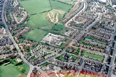 Aerial view of Princess Royal Nursery, Infants & Junior School, Carlinghow, Batley