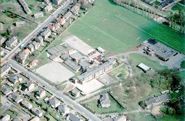 Aerial view of Gilthwaites First School, Denby Dale