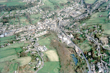 Aerial view of Holmfirth, Huddersfield