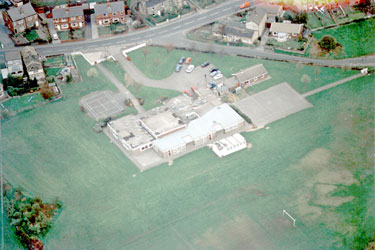 Aerial view of Roberttown Infants & Junior, Church Road, Robertown