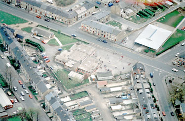 Aerial view of Saville Town Infants, Warren Street, Savile Town, Dewsbury