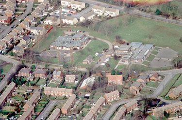 Kirkroyds Infants School, Kirkroyds, New Mill, Huddersfield. Also showing New Mill Road, Daleside Avenue, Royds Avenue.