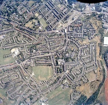 Aerial view of Wakefield Road and Dalton, Huddersfield