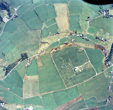 Aerial view of Slaithwaite Moor including Crimea Lane, Great Ben Lane & Moor Side Lane