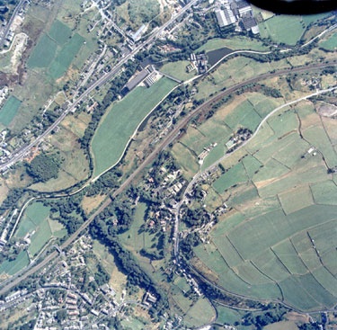 Aerial view of Copley Bank, Bolster Moor and Linthwaite, Huddersfield