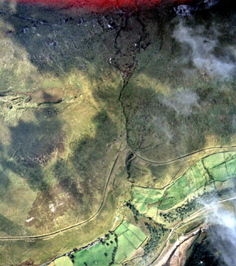 Aerial view of Holme Moor, Marsden