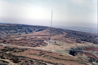 Aerial view of Holme Moss, Huddersfield