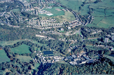 Aerial view of Berry Brow, Huddersfield