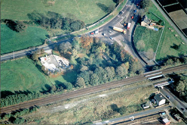 Aerial view of Cooper Bridge, Huddersfield