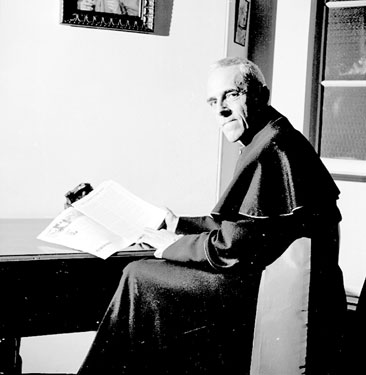 Father Huddleston at the House of Resurrection