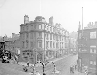 Provincial, and Unio Bank, corner of Market Street and Westgate, Huddersfield