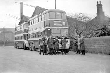 The first time-tabled trolley bus to Marsden - No. 69 (Fall Lane)