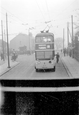 Second trolley bus to Newsome - No 33
