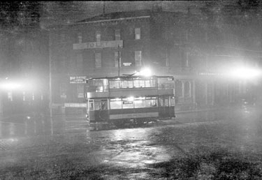 Tramcar in St. George's Square, Huddersfield